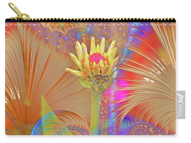 Pucker Upper Flower Abstract - Zip Pouch