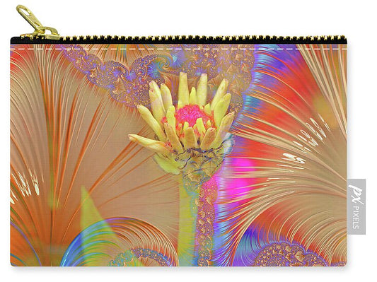 Pucker Upper Flower Abstract - Zip Pouch