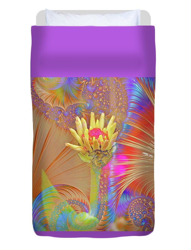 Pucker Upper Flower Abstract - Duvet Cover