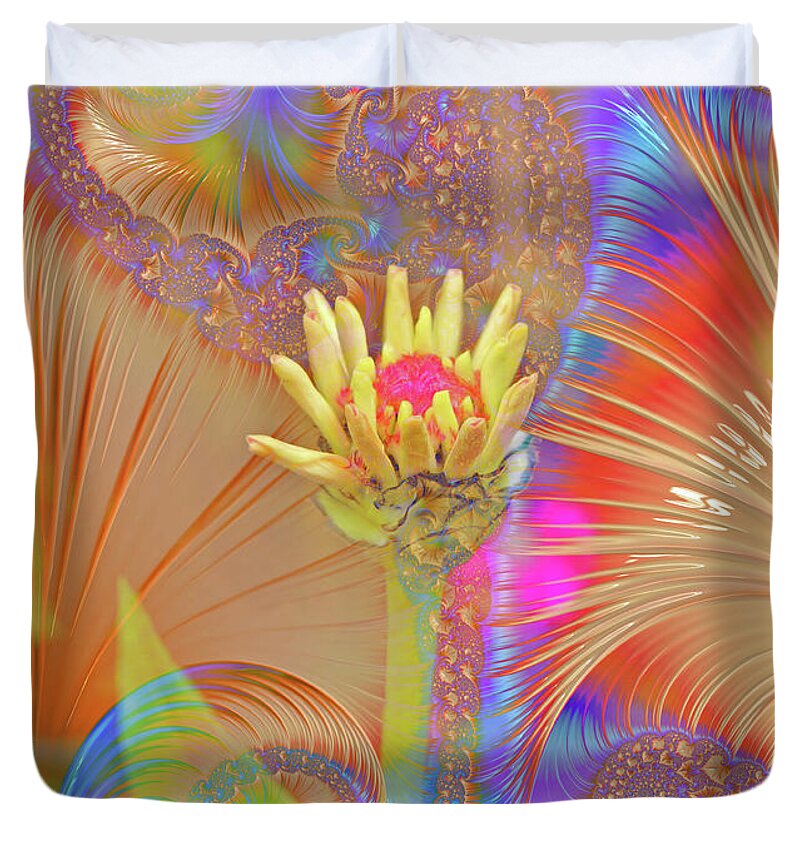 Pucker Upper Flower Abstract - Duvet Cover