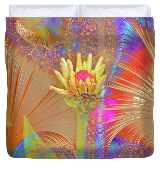 Pucker Upper Flower Abstract - Duvet Cover