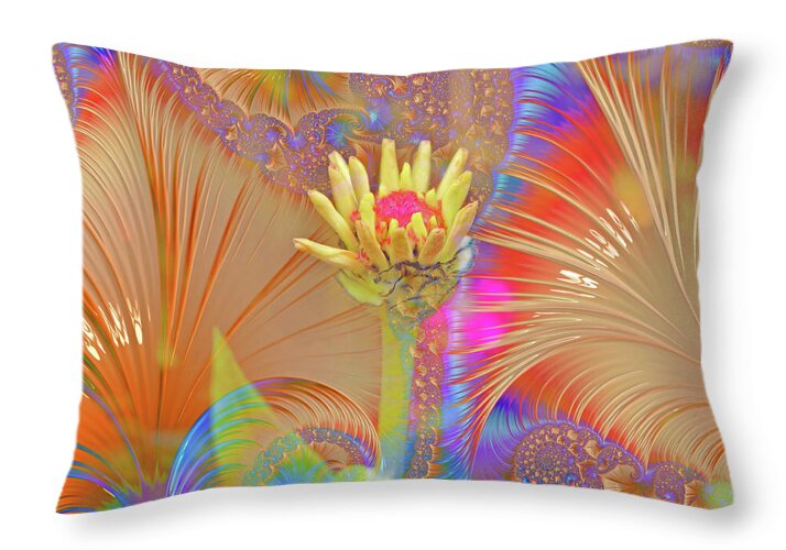 Pucker Upper Flower Abstract - Throw Pillow
