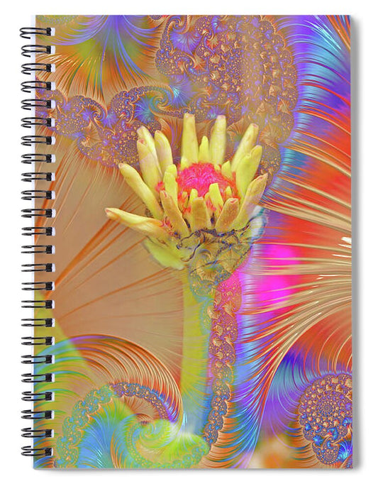 Pucker Upper Flower Abstract - Spiral Notebook