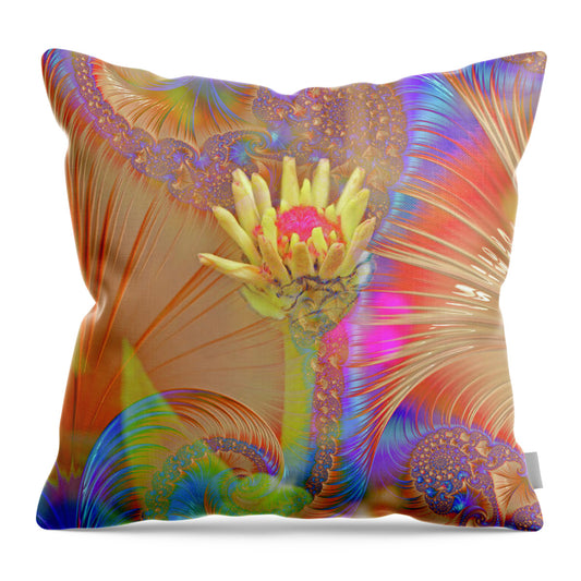 Pucker Upper Flower Abstract - Throw Pillow