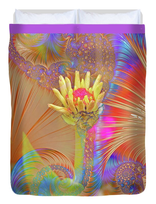 Pucker Upper Flower Abstract - Duvet Cover