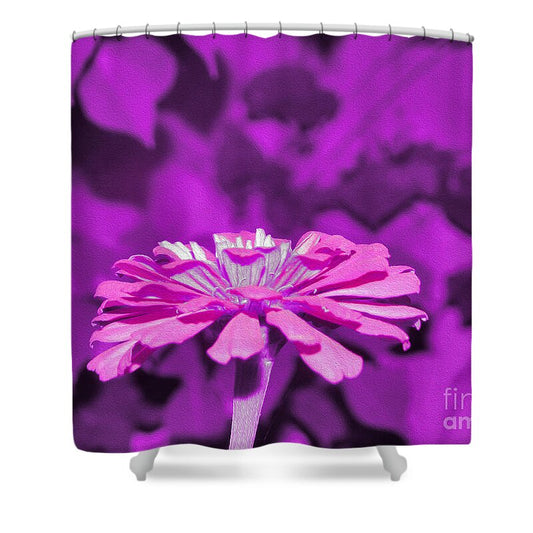 Purple Art Flower - Shower Curtain