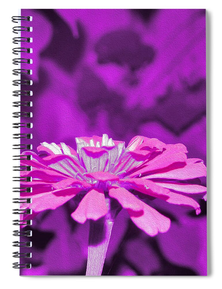 Purple Art Flower - Spiral Notebook