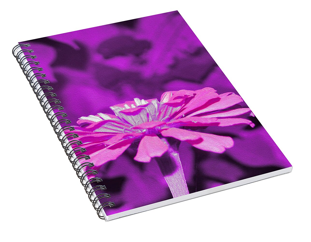 Purple Art Flower - Spiral Notebook