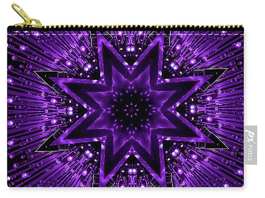 Purple StarsShine Mandala - Zip Pouch
