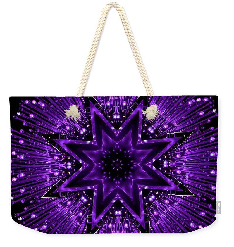 Purple StarsShine Mandala - Weekender Tote Bag