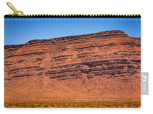 Red Mountains Landscape and Blue Sky  - Zip Pouch
