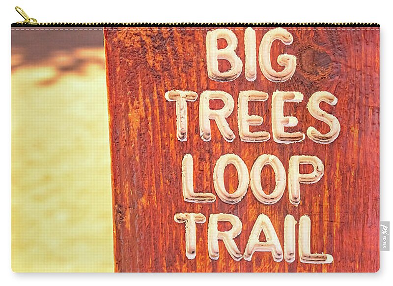 Redwood Sign Post Big Trees Loop Trail - Zip Pouch