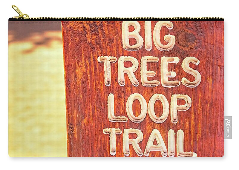 Redwood Sign Post Big Trees Loop Trail - Zip Pouch