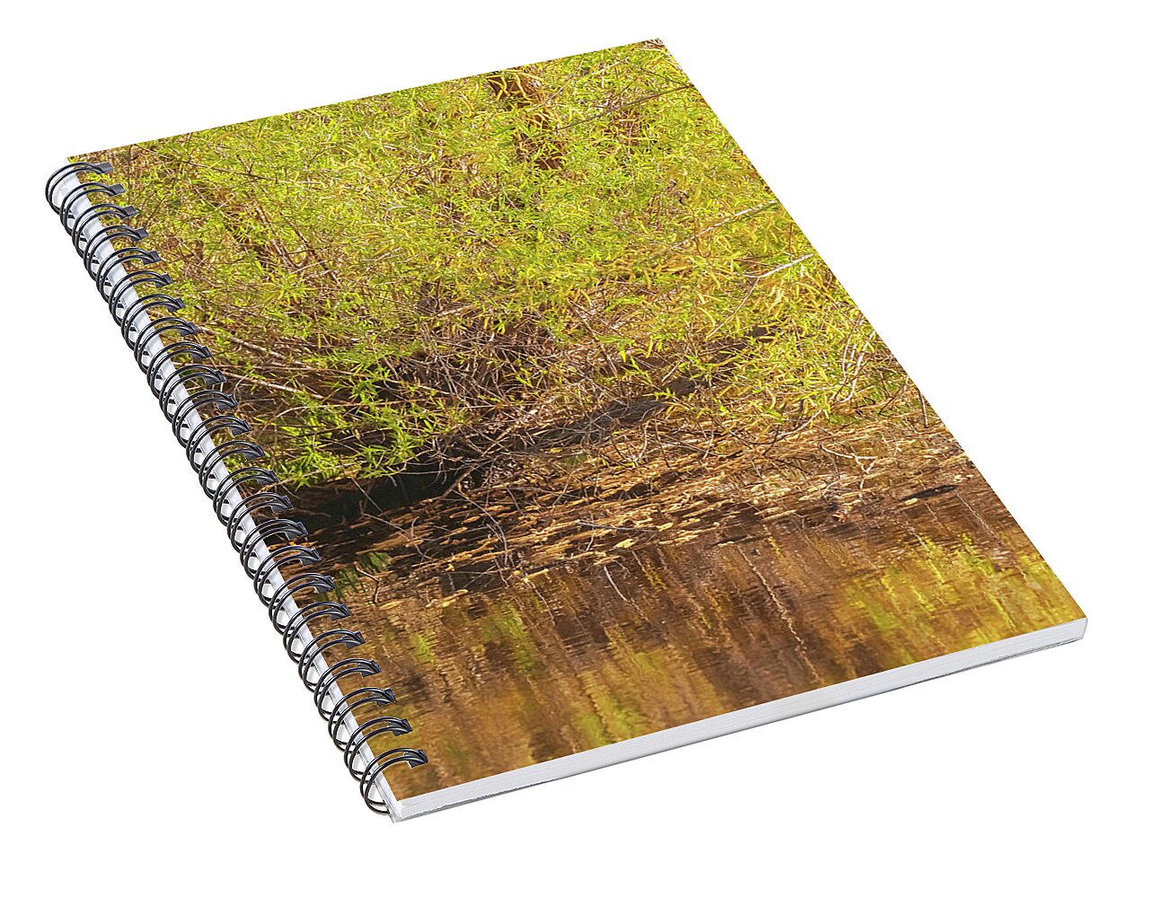 Reflections in a Tranquil Pond - Spiral Notebook