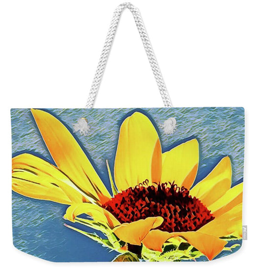 Rising Sun Flower Painting - Weekender Tote Bag