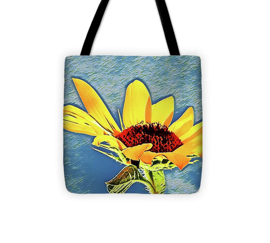 Rising Sun Flower Painting - Tote Bag