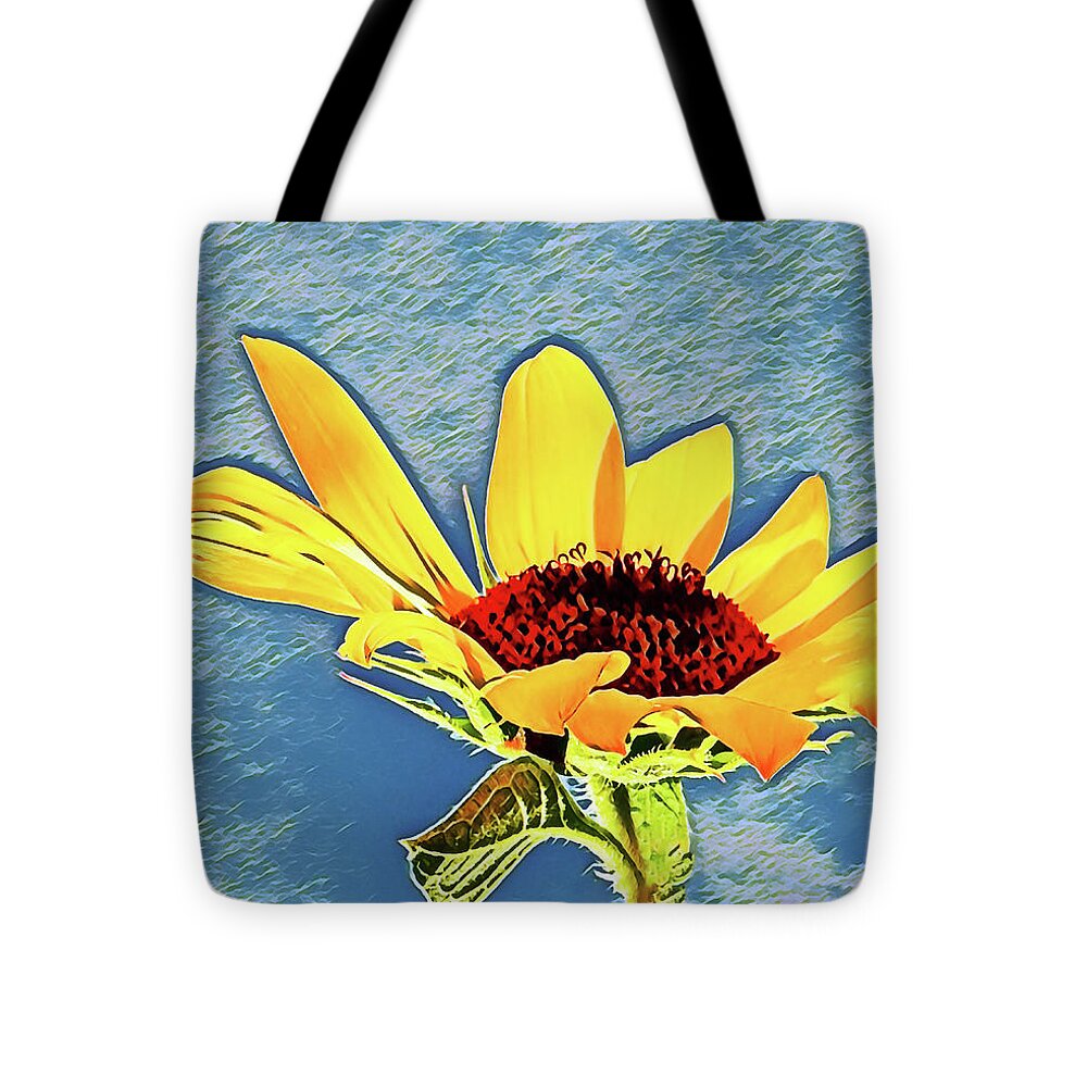 Rising Sun Flower Painting - Tote Bag