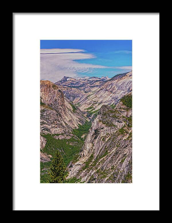 Rocky area from Glacier Point in Yosemite National Park - Framed Print
