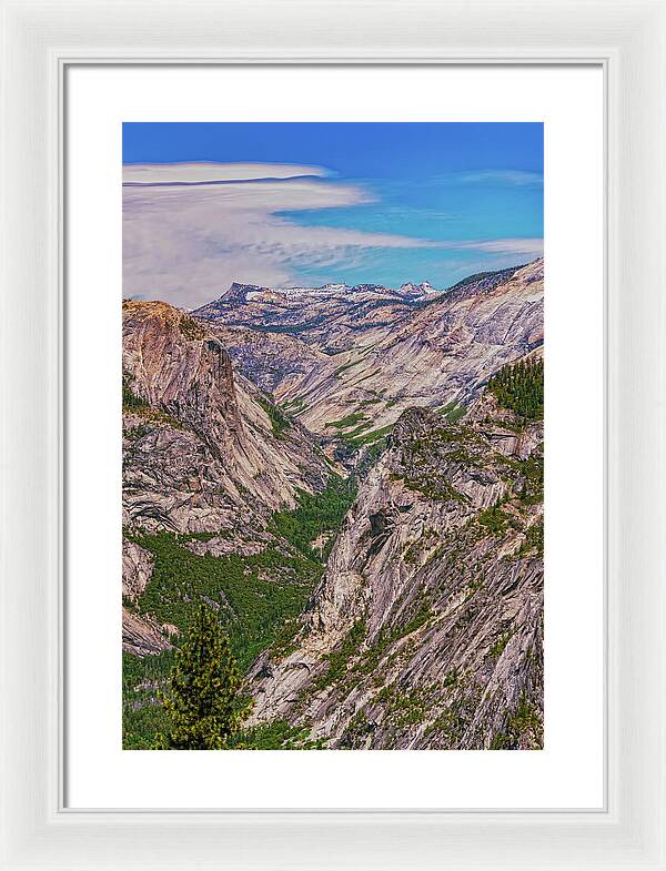 Rocky area from Glacier Point in Yosemite National Park - Framed Print