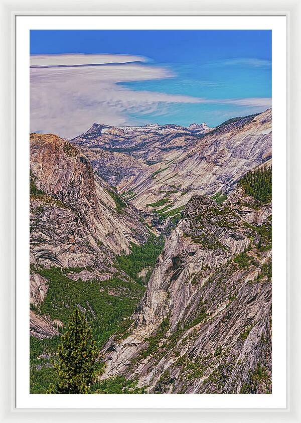 Rocky area from Glacier Point in Yosemite National Park - Framed Print