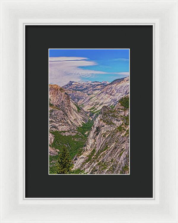 Rocky area from Glacier Point in Yosemite National Park - Framed Print