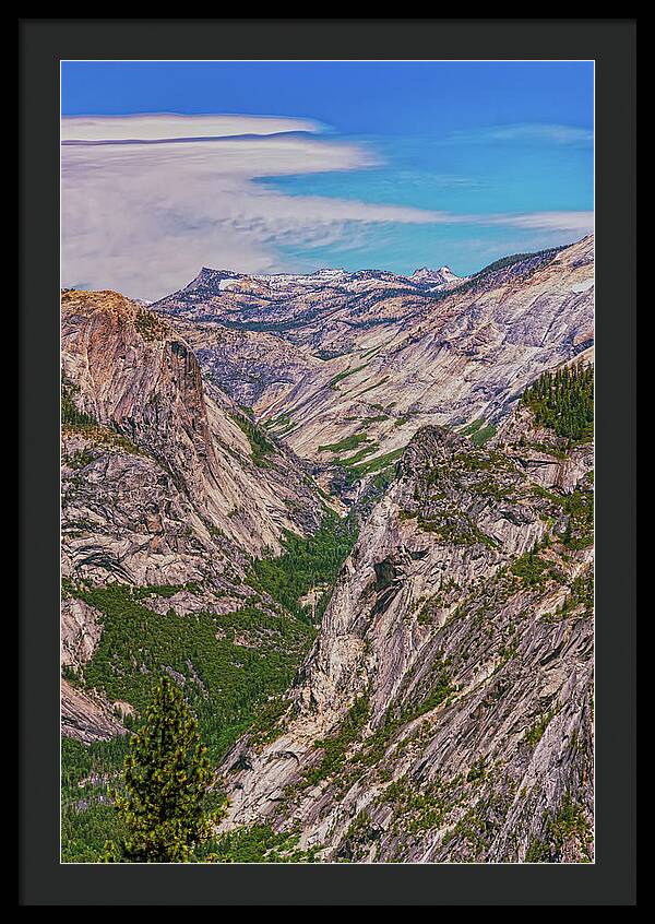 Rocky area from Glacier Point in Yosemite National Park - Framed Print
