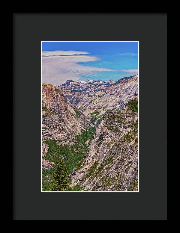 Rocky area from Glacier Point in Yosemite National Park - Framed Print