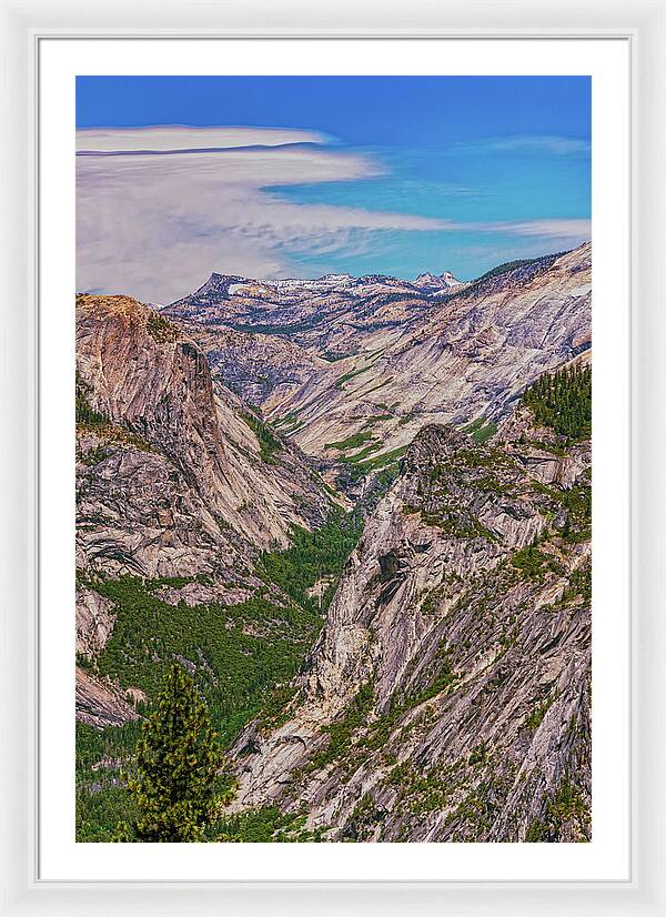 Rocky area from Glacier Point in Yosemite National Park - Framed Print