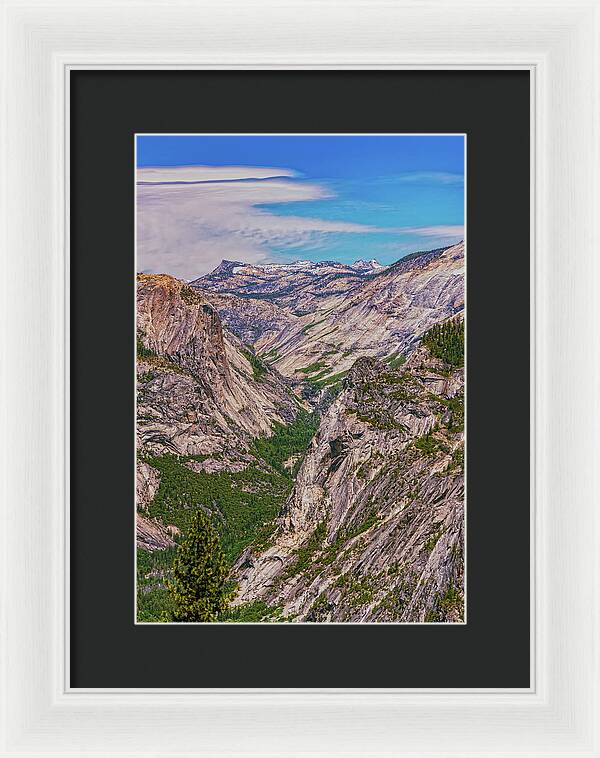 Rocky area from Glacier Point in Yosemite National Park - Framed Print