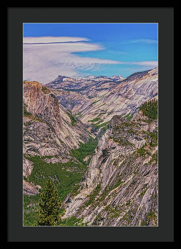 Rocky area from Glacier Point in Yosemite National Park - Framed Print
