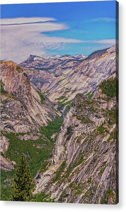 Rocky area from Glacier Point in Yosemite National Park - Acrylic Print