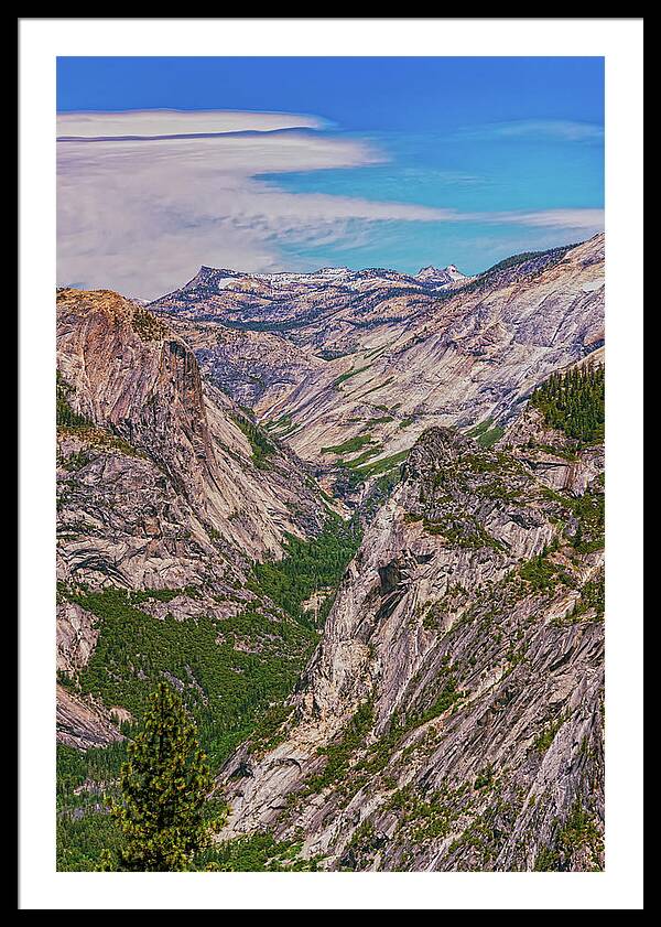 Rocky area from Glacier Point in Yosemite National Park - Framed Print