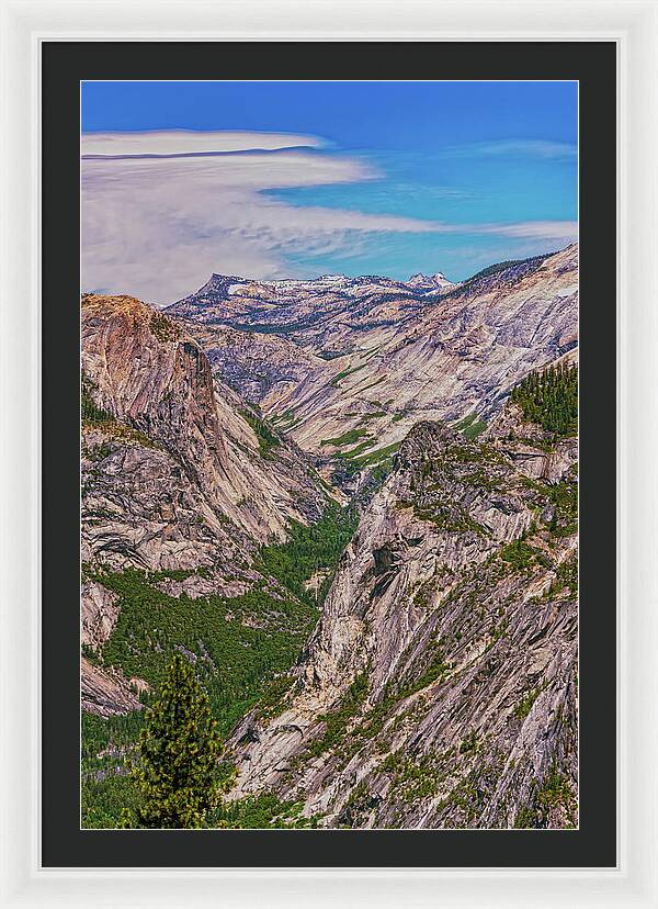 Rocky area from Glacier Point in Yosemite National Park - Framed Print