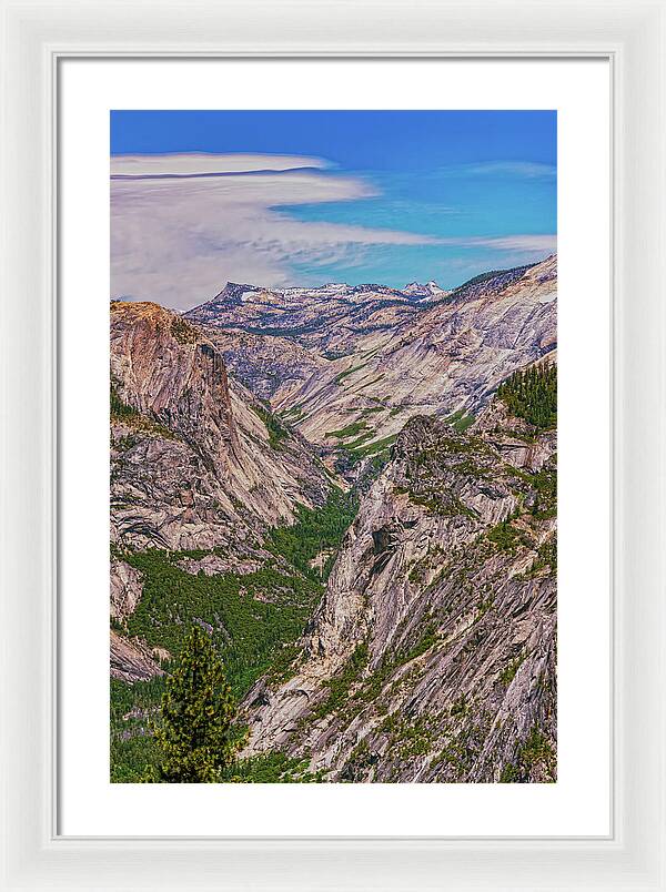 Rocky area from Glacier Point in Yosemite National Park - Framed Print