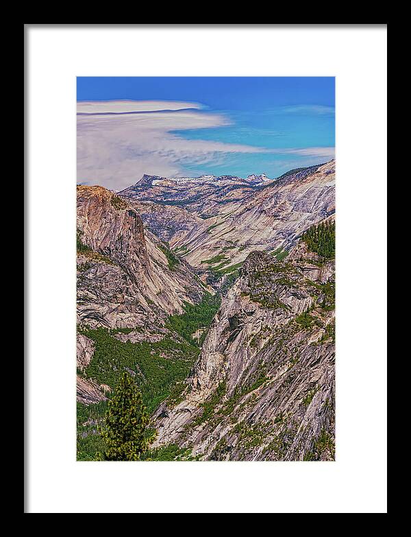 Rocky area from Glacier Point in Yosemite National Park - Framed Print