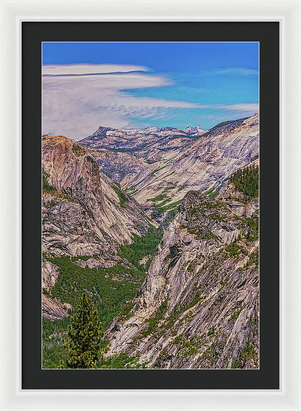 Rocky area from Glacier Point in Yosemite National Park - Framed Print