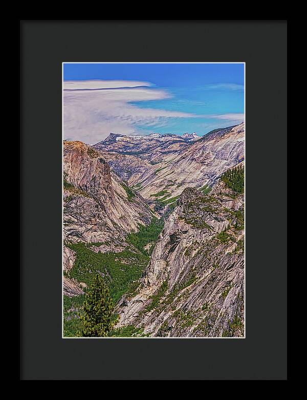 Rocky area from Glacier Point in Yosemite National Park - Framed Print