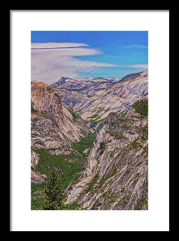 Rocky area from Glacier Point in Yosemite National Park - Framed Print