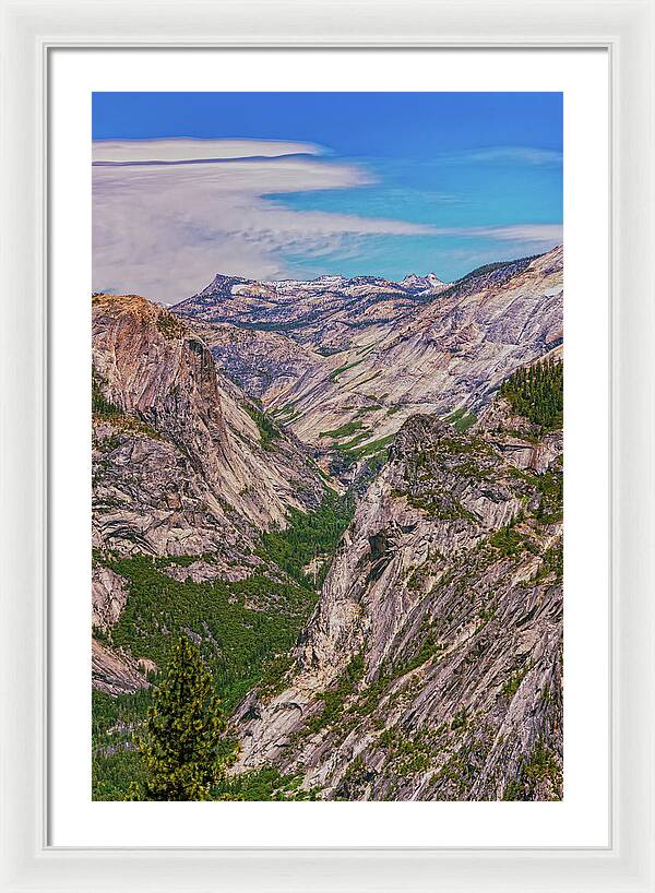 Rocky area from Glacier Point in Yosemite National Park - Framed Print
