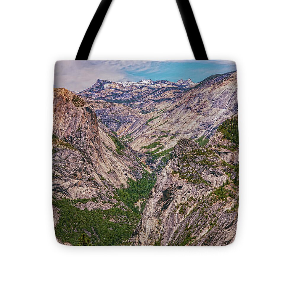 Rocky area from Glacier Point in Yosemite National Park - Tote Bag
