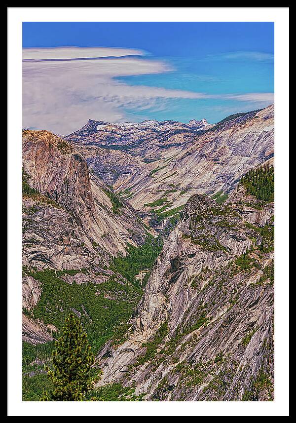 Rocky area from Glacier Point in Yosemite National Park - Framed Print