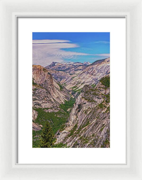Rocky area from Glacier Point in Yosemite National Park - Framed Print