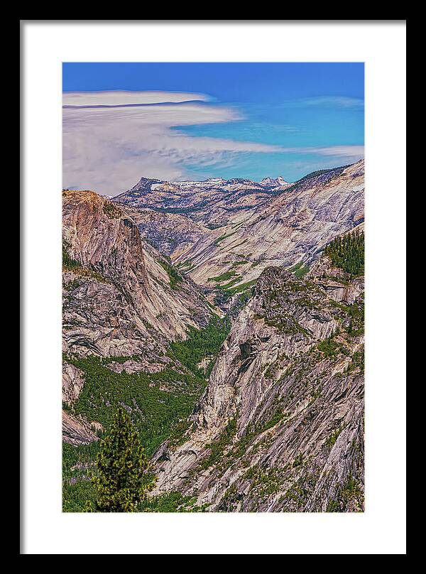 Rocky area from Glacier Point in Yosemite National Park - Framed Print