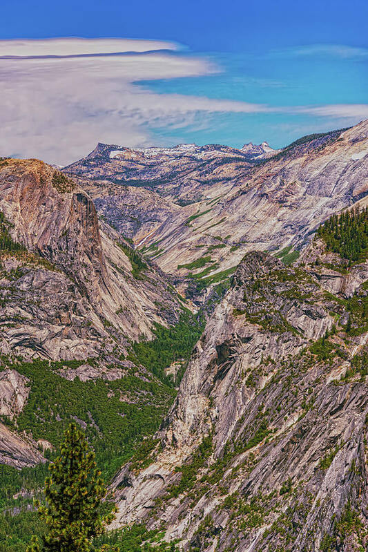 Rocky area from Glacier Point in Yosemite National Park - Art Print
