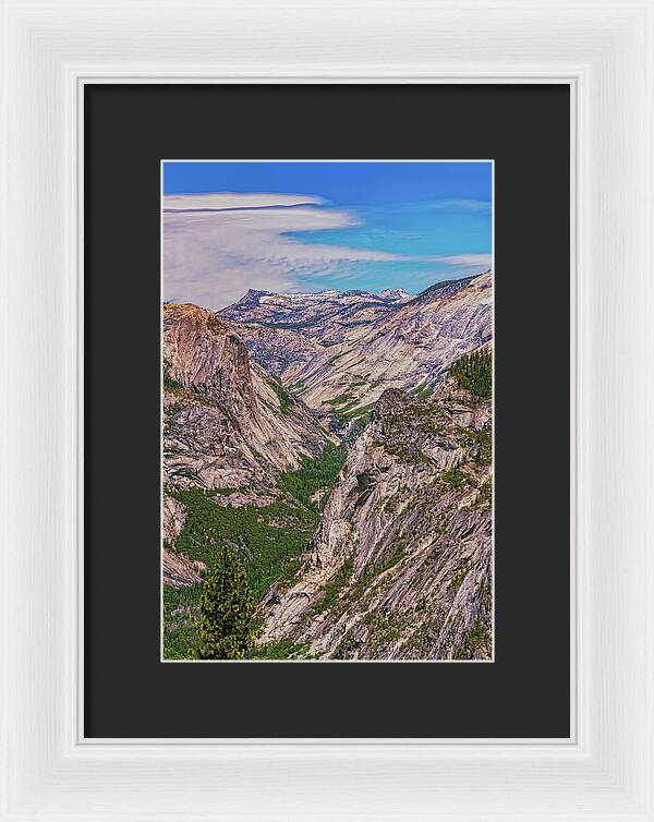 Rocky area from Glacier Point in Yosemite National Park - Framed Print