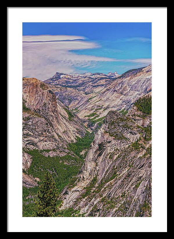 Rocky area from Glacier Point in Yosemite National Park - Framed Print