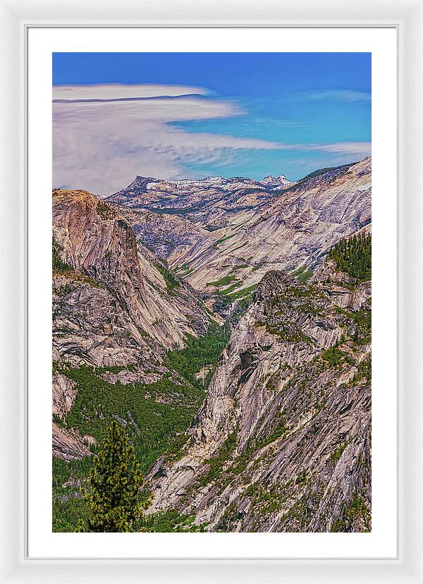 Rocky area from Glacier Point in Yosemite National Park - Framed Print