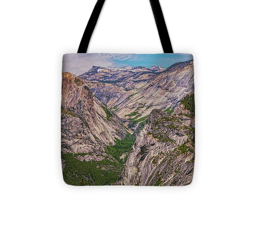 Rocky area from Glacier Point in Yosemite National Park - Tote Bag