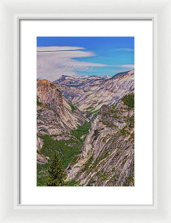 Rocky area from Glacier Point in Yosemite National Park - Framed Print