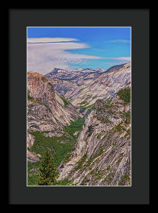 Rocky area from Glacier Point in Yosemite National Park - Framed Print